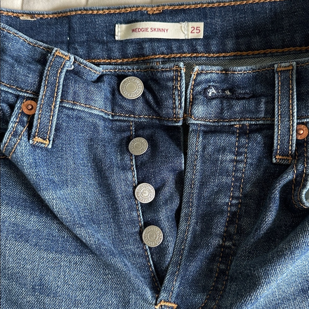 Levi's Women's High Rise Wedgie Skinny Jeans - Dark Blue
